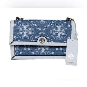 TB T Monogram Denim Bag